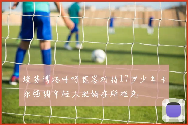 埃芬博格呼吁宽容对待17岁少年卡尔强调年轻人犯错在所难免